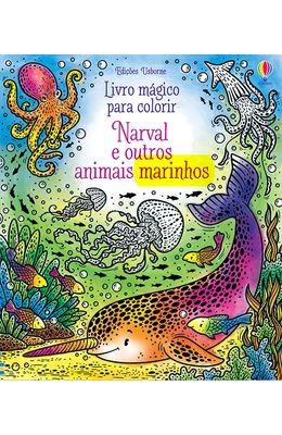 Narval-e-outros-animais--livro-m�gico-para-colorir