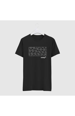 Camiseta-preta-estampa-frontal-branco---100--algodao---manga-curta---P
